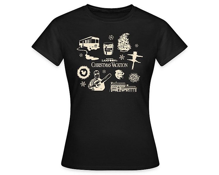 Spreadshirt T-Shirt Schöne Bescherung Symbole Des Films In Beige Frauen T-S günstig online kaufen
