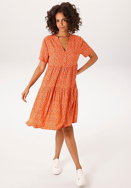 Aniston CASUAL Sommerkleid mit fantasievollem, grafischen Druck - NEUE KOLL günstig online kaufen