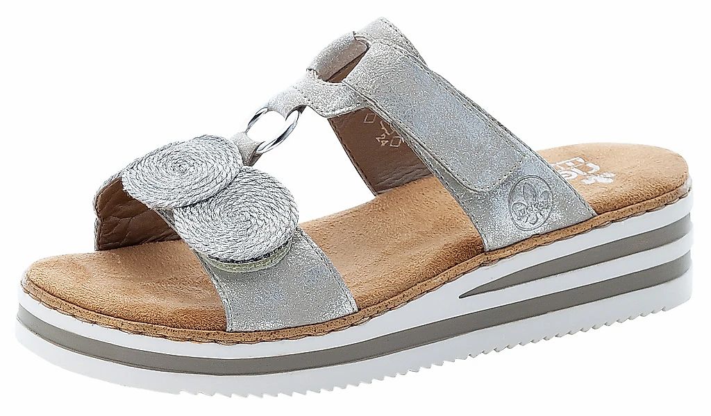 Rieker Pantolette, Keilabsatz, Sommerschuh, Schlappen für den Sommer günstig online kaufen