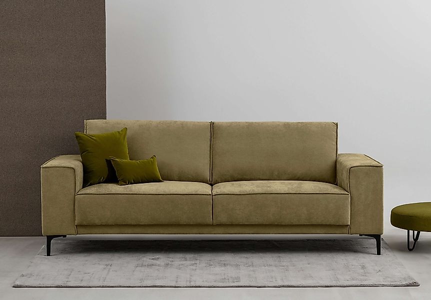 OTTO home 3-Sitzer "3er Sofa Oland, Struktur, Flachgewebe, Luxus-Microfaser günstig online kaufen