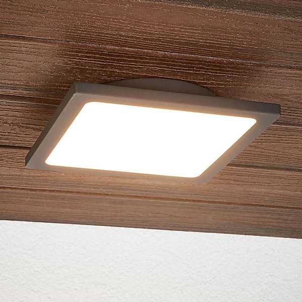 Lucande LED-Außendeckenlampe Mabella, 23 cm, Sensor, IP65 günstig online kaufen