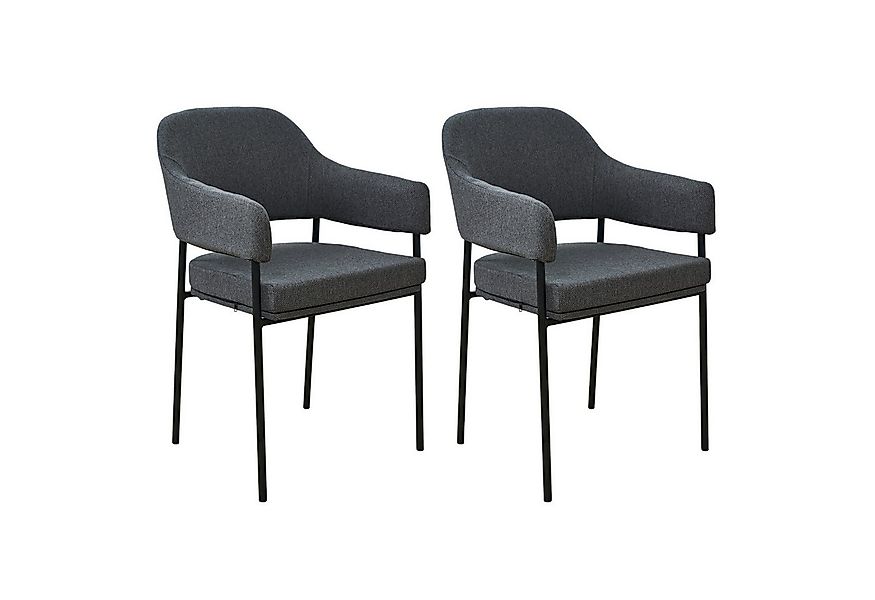 SVITA Esszimmerstuhl SCARLETT (2er Set), Armlehnstuhl, Polsterstuhl, Metall günstig online kaufen