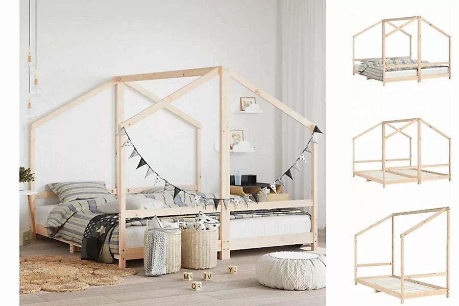 vidaXL Kinderbett Kinderbett 2x90x190 cm Massivholz Kiefer günstig online kaufen