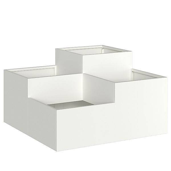 vidaXL Blumentopf Pflanzkübel 100x100x48 cm Weiß günstig online kaufen