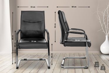 TPFLiving Besucherstuhl Haarlem (Freischwinger mit Polsterung günstig online kaufen