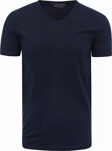 Garage Stretch Basic T-Shirt Dunkelblau V-Ausschnitt - Größe L günstig online kaufen