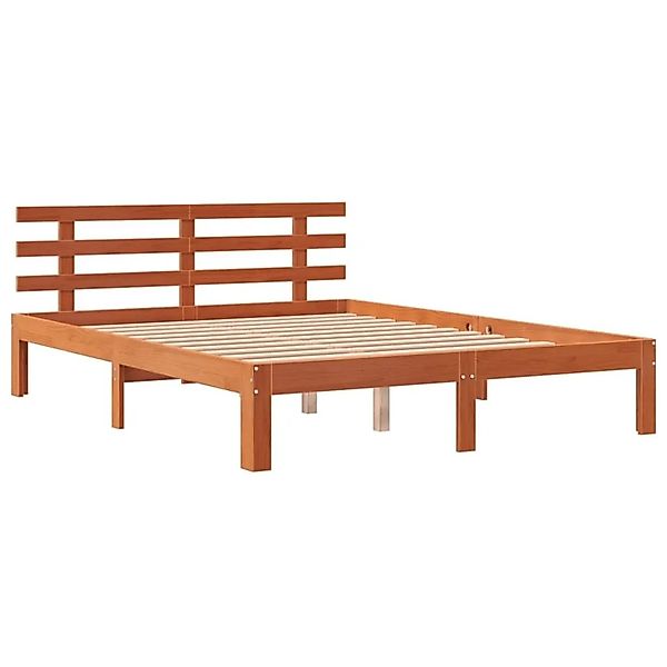vidaXL Massivholzbett ohne Matratze Wachsbraun 120x190 cm Kiefernholz 84426 günstig online kaufen
