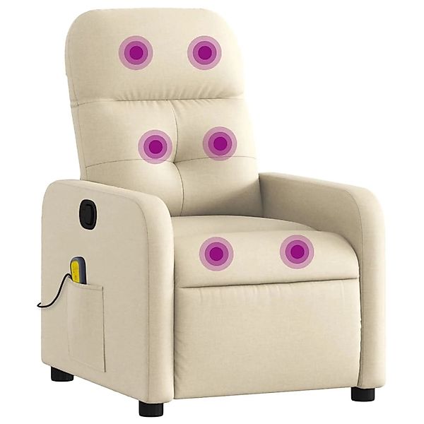 vidaXL Sessel Massagesessel Creme Stoff (1-St) günstig online kaufen