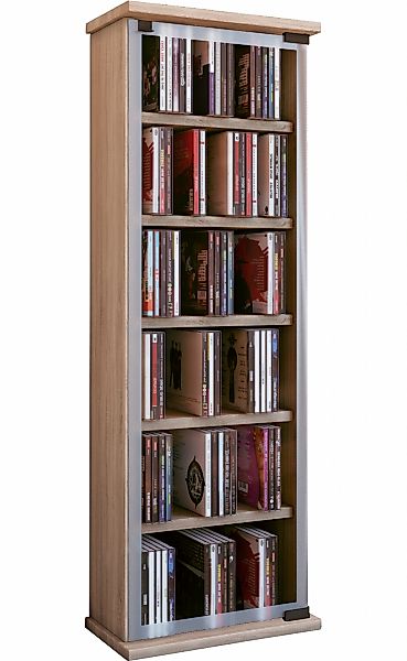 VCM Media-Regal "VCM CD Regal Holz  CD Schrank mit ESG-Sicherheitsglastüren günstig online kaufen