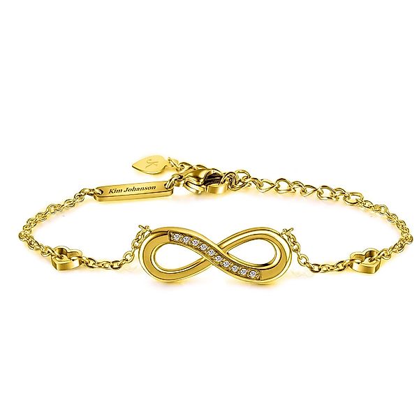 Kim Johanson Fußkette Infinity aus Edelstahl (1-tlg), mit funkelnden Zirkon günstig online kaufen