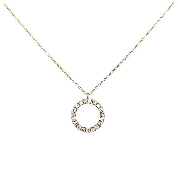 Adam & Eve Collier Halskette 585/- Gold mit 0.16ct Brillant 0,16 ct. günstig online kaufen