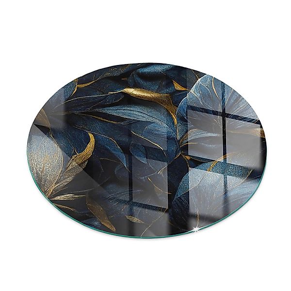 Tulup Glasplatte für Kamin Elegante Blätter in Textur Kaminofen Glas Bodenp günstig online kaufen