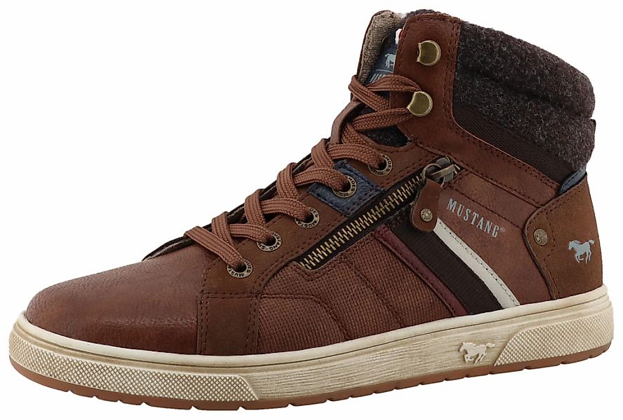 Mustang Shoes Sneaker "Merian" High Top Sneaker, Schnürboots mit Reißversch günstig online kaufen
