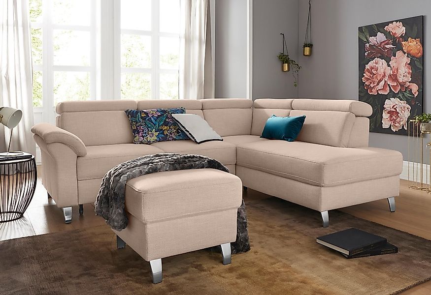 sit&more Ecksofa, inklusive Kopfteilverstellung, wahlweise mit Bettfunktion günstig online kaufen
