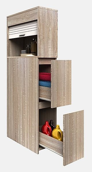 VCM Midischrank Holz Badmöbel Nischenschrank Schublade Tasalo günstig online kaufen