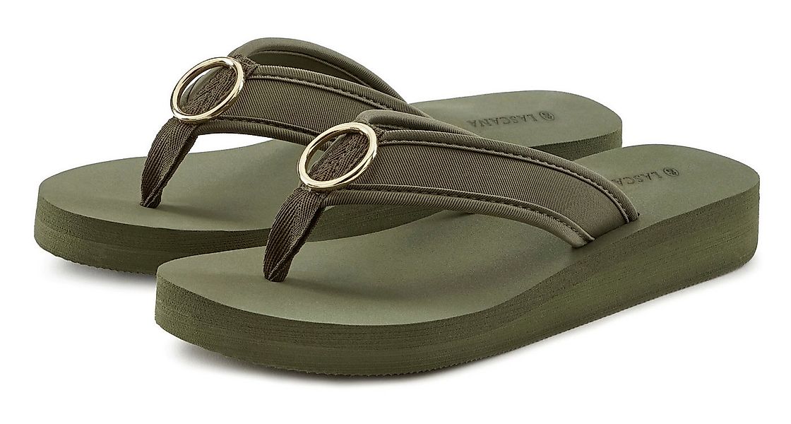 LASCANA Sandale, Badeschuh, Pantolette, Badelatsche, Flip Flop Badezehentre günstig online kaufen