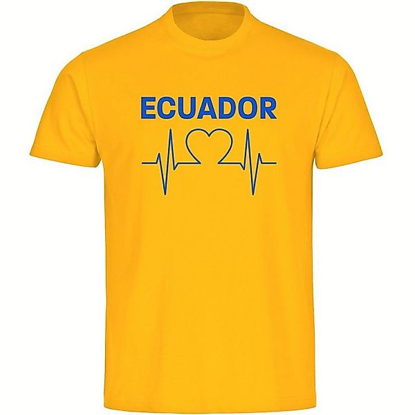 multifanshop T-Shirt Herren Ecuador - Herzschlag - Männer günstig online kaufen