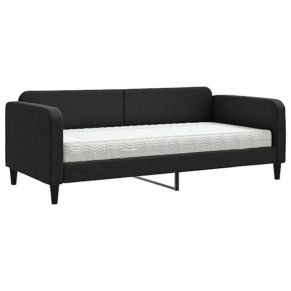 vidaXL Bett Tagesbett mit Matratze Schwarz günstig online kaufen