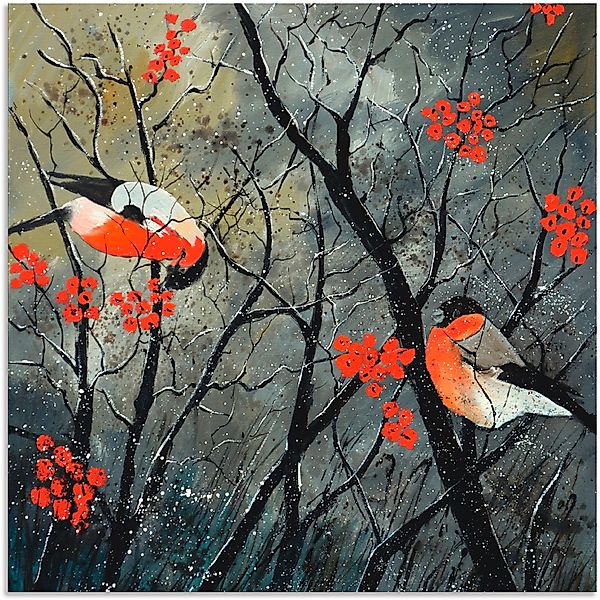 Artland Wandbild »rote Vögel im Winter«, Vögel, (1 St.), als Alubild, Outdo günstig online kaufen