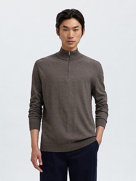 Selected Troyer SLHBERG HALF ZIP CARDIGAN NOOS Baumwolle, regular fit günstig online kaufen