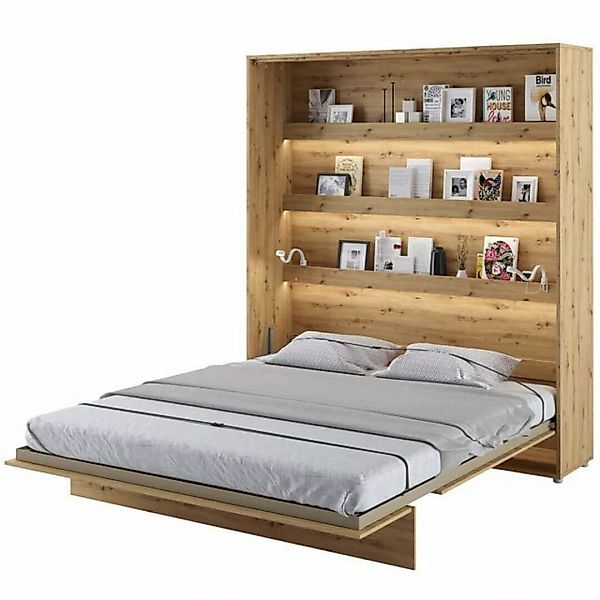 yourhouse24 Schrankbett Bed Concept Vertikal Gästebett Eiche Artisan 90/120 günstig online kaufen