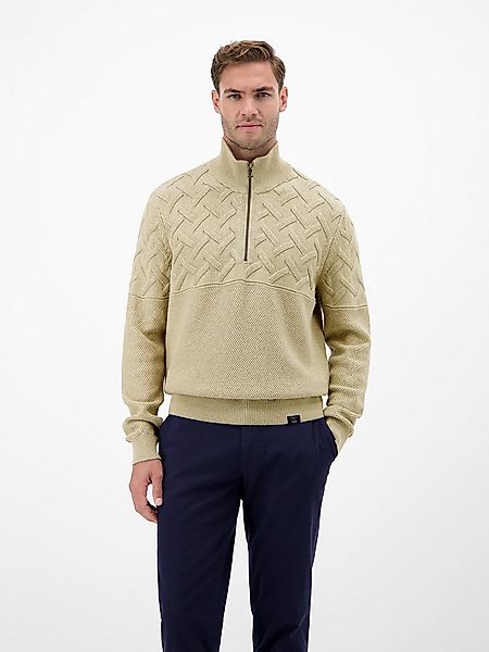 LERROS Strickpullover mit Zipper und Stehkragen, Jacquard-Struktur günstig online kaufen