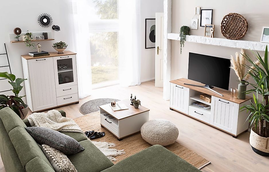 Schildmeyer Ablageregal "Jelda, Breite 80 cm", Holzdekor mit fühlbarer Stru günstig online kaufen
