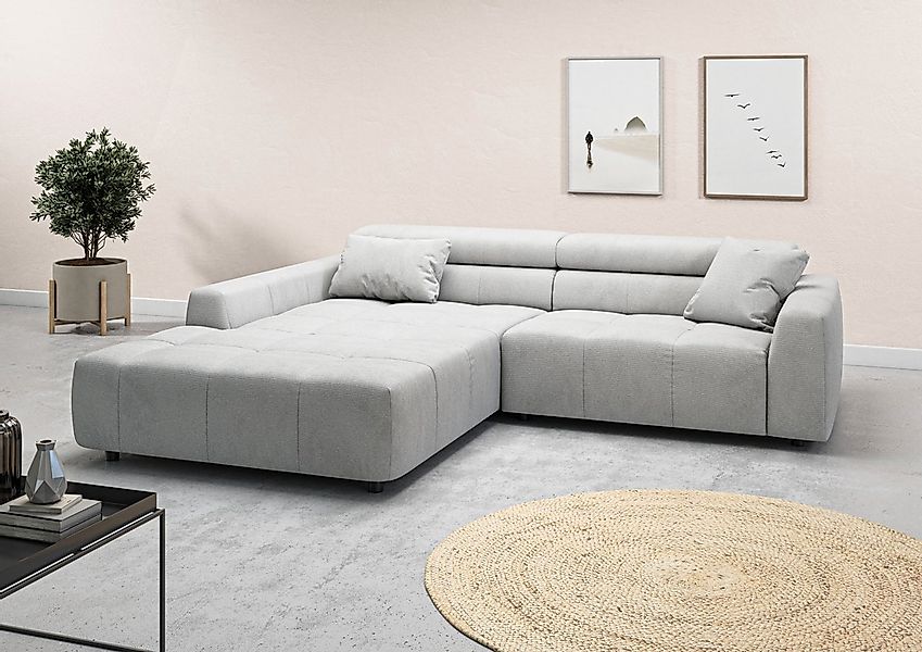3C Candy Ecksofa "Denver auch mit Cord- und Easy care-Bezug, Kopfteilverste günstig online kaufen