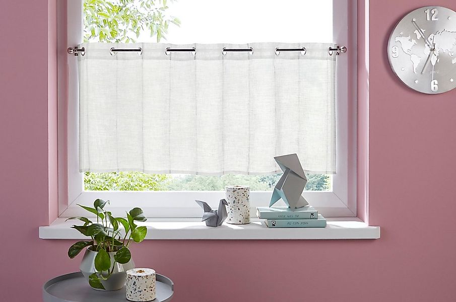 my home Scheibengardine Clea (1 St), Ösen, halbtransparent, Polyester, mit günstig online kaufen