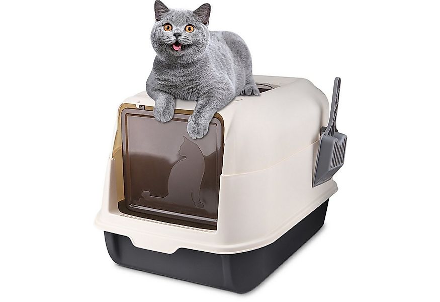 JEOBEST Katzentoilette Katzenklo mit Schaufel, Toilet, Offene Toilette, Hoh günstig online kaufen