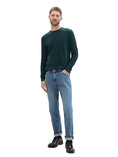 Tom Tailor Herren Rundhals Pullover STRUCTURED CREWNECK COTTON - Regular Fi günstig online kaufen