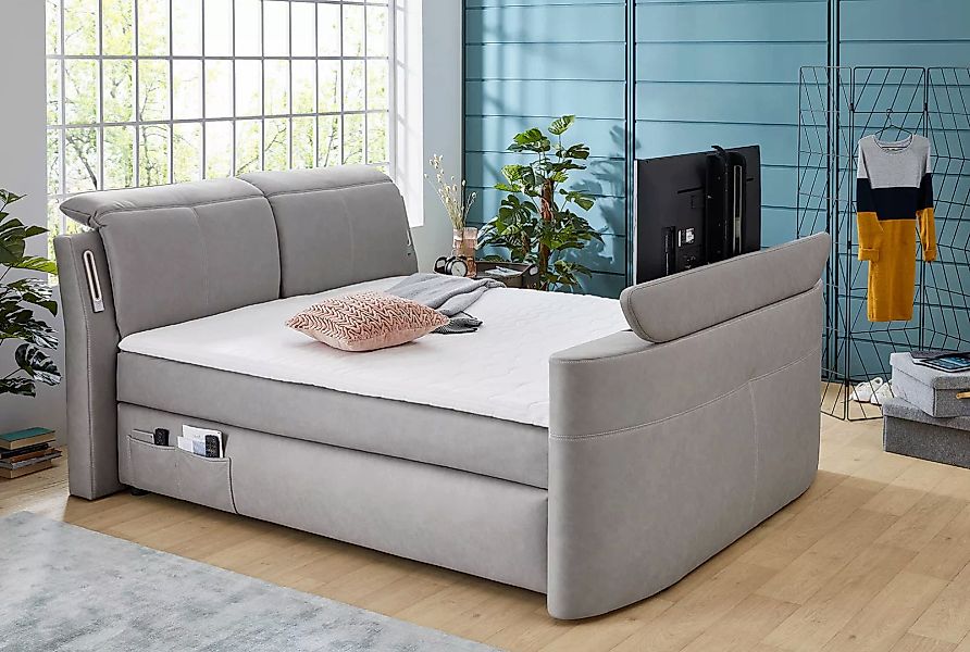 Jockenhöfer Gruppe Boxspringbett "Movie Star", mit versenkbarem TV-Lift, Fe günstig online kaufen