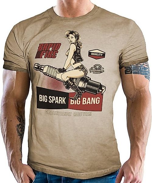 GASOLINE BANDIT® T-Shirt für Biker, Motorrad und Racing Fans: Big Spark günstig online kaufen