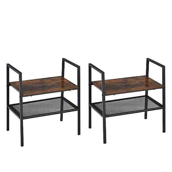 COSTWAY Schuhregal Lagerregal, 2-tlg., 2-Stöckig, Stapelbar, günstig online kaufen