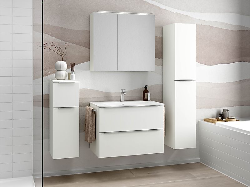 nobilia® Waschtisch-Set Levere, (1-St., vormontiert, mit günstig online kaufen