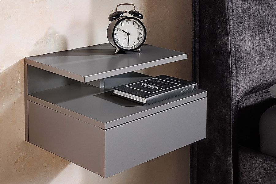 riess-ambiente Nachttisch FLOATING 35cm anthrazit · hängendes Regal mit Sch günstig online kaufen