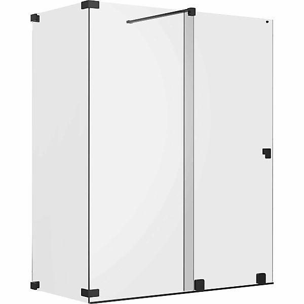 Schöner Wohnen Dusch-Schiebetür Walk-In m. Wand L Silbermatt 110 x 110 x 20 günstig online kaufen