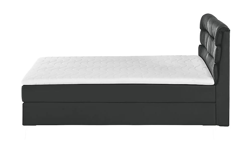 Boxspringbett  Lina ¦ schwarz ¦ Maße (cm): B: 148 H: 122 Betten > Boxspring günstig online kaufen