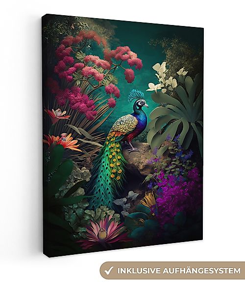 OneMillionCanvasses® Leinwandbild Pfau - Federn - günstig online kaufen