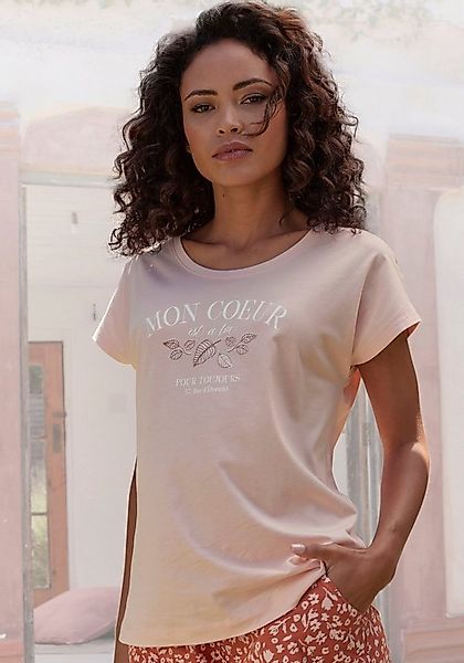 Vivance Dreams Pyjamaoberteil, mit herbstlichem Frontdruck günstig online kaufen
