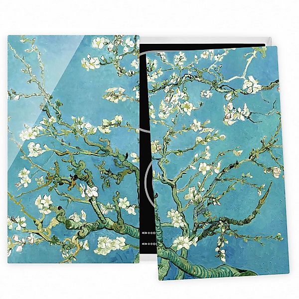 2-teilige Herdabdeckplatte Glas Vincent van Gogh - Mandelblüte günstig online kaufen