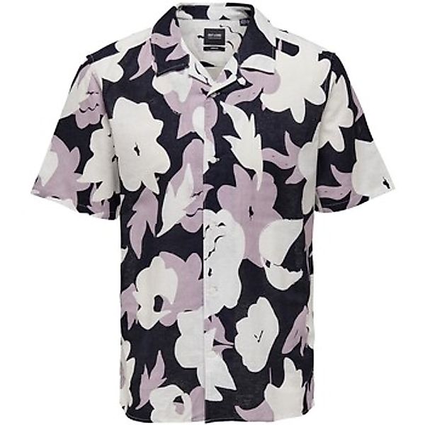 Only & Sons   Kurzarm Hemdbluse ONSTREV REG CTN LIN AOP SS SHIRT NOOS - 220 günstig online kaufen