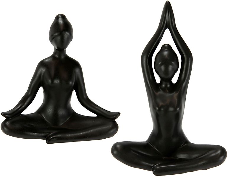 I.GE.A. Dekofigur "Yoga-Frau" 2er Set, Yogafigur, Yogaskulptur günstig online kaufen