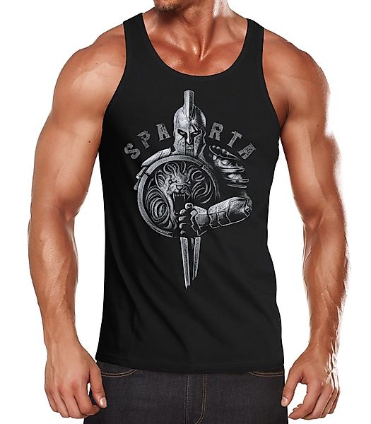 Neverless Tanktop Herren Tank-Top Aufdruck Sparta günstig online kaufen