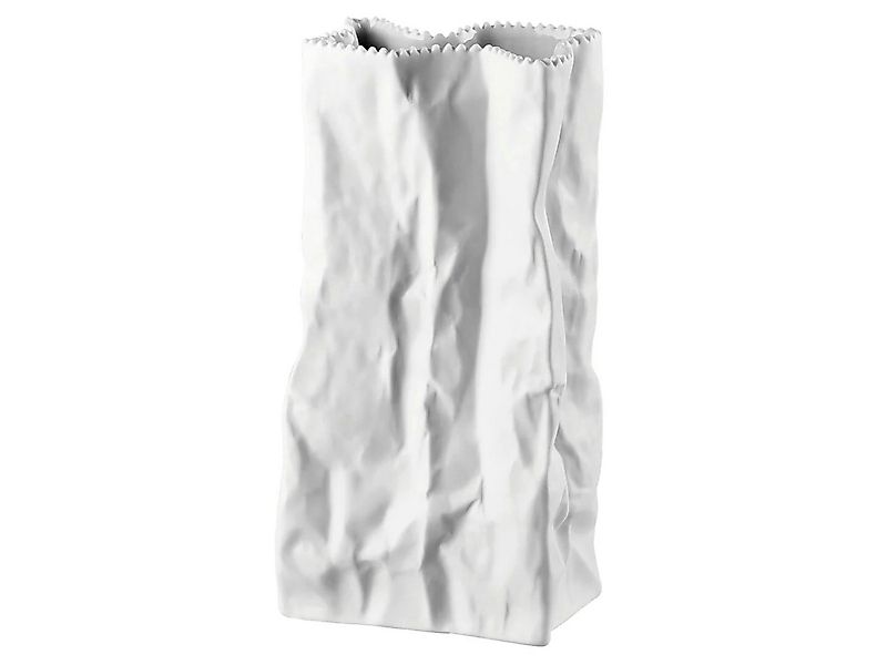 Rosenthal Dekovase Do not litter Tütenvase weiss matt 22 cm (Vasen), Vasen günstig online kaufen