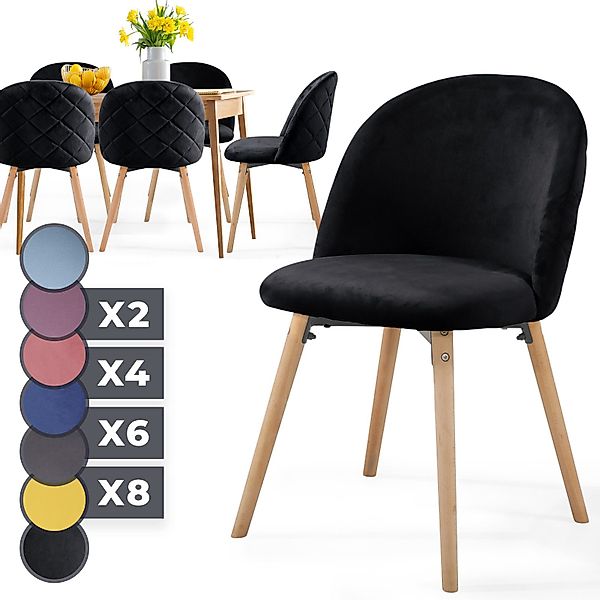 MIADOMODO Esszimmerstuhl -Farbwahl, 2/4/6/8Set, Gepolstert, Beine günstig online kaufen