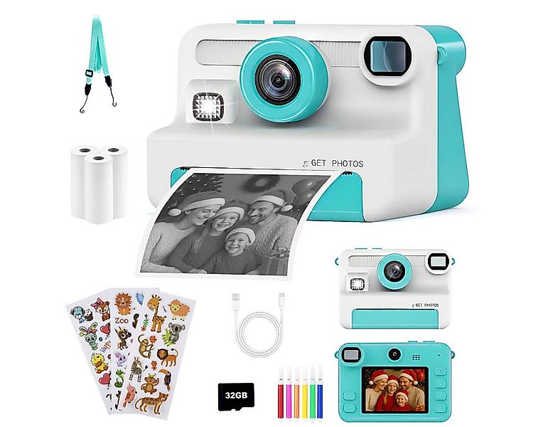 FOSMET Kinderkamera Sofortbildkamera,1080P 2,4" Display Digitalkamera Kinde günstig online kaufen