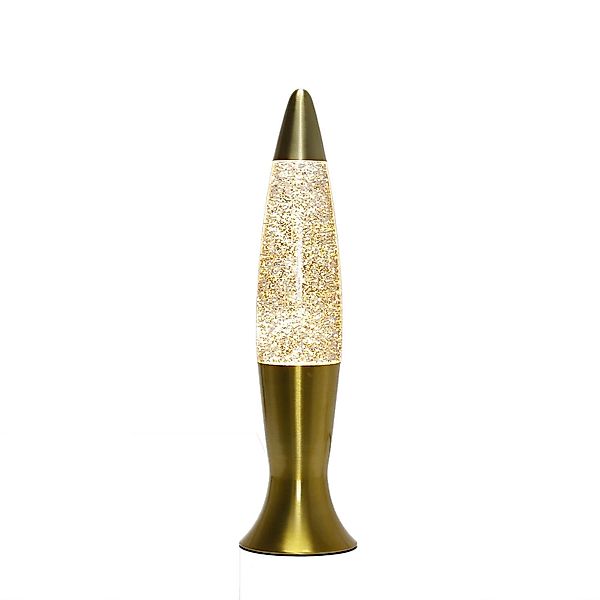 EASYLIGHT Lavalampe Gold Gold Glitter 40 cm Hoch mit Leuchtmittel Roxy günstig online kaufen