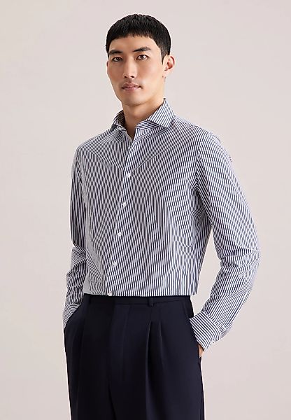 seidensticker Businesshemd "Schwarze Rose" Slim 1/1 Kentkragen Gestreift günstig online kaufen