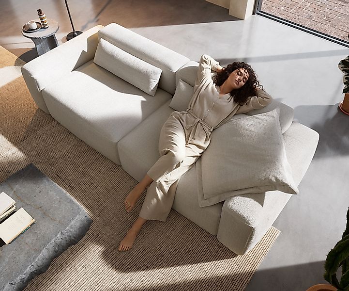 Big-Sofa Freestyle Pure 280x110 cm Bouclé Soft Beige günstig online kaufen